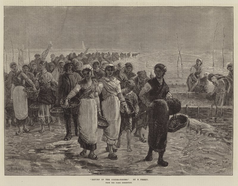 İstiridye Balıkçılarının Dönüşü, Paris Sergisinden by Francois Feyen Perrin