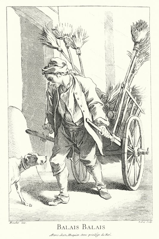 Süpürge satıcısı (gravür) by Francois (after) Boucher