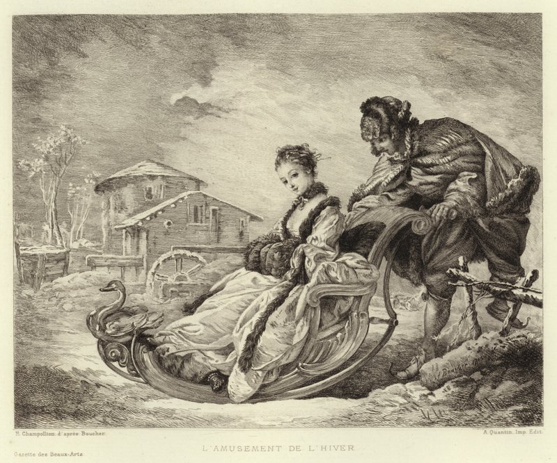 Kış Eğlencesi (gravür) by Francois (after) Boucher