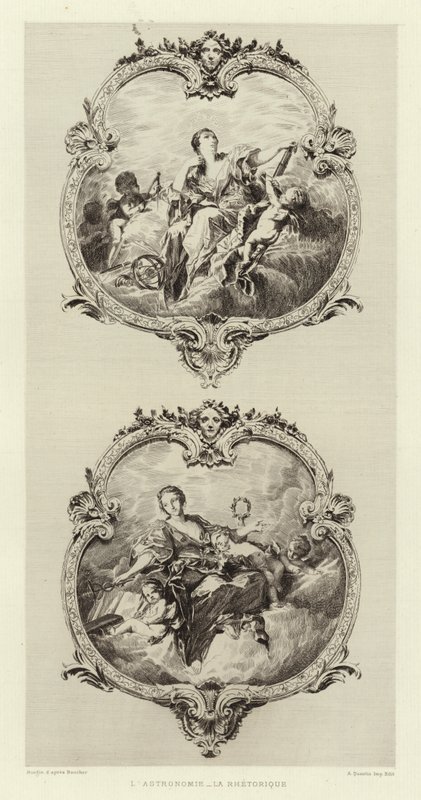 Astronomi, Retorik (gravür) by Francois (after) Boucher