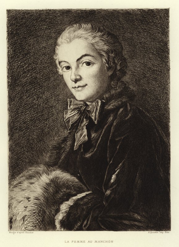Kollu Kadın (gravür) by Francois (after) Boucher