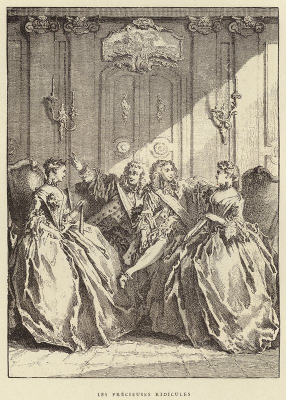 Les Precieuses Ridicules (gravür) by Francois (after) Boucher