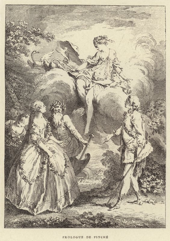 Prologue de Psyche (gravür) by Francois (after) Boucher