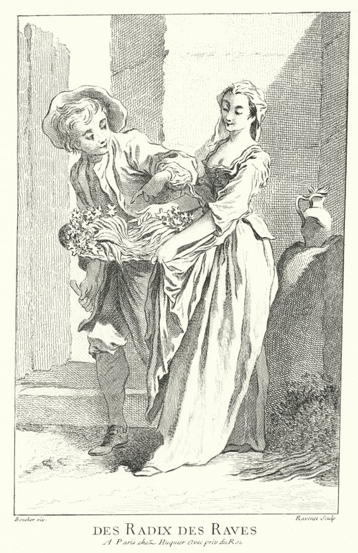 Turp ve şalgam satıcısı (gravür) by Francois (after) Boucher