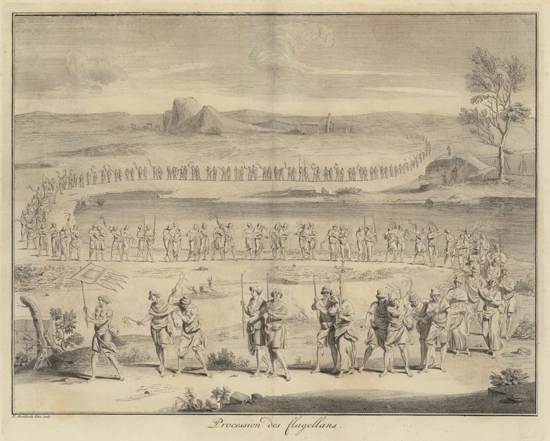 Flagellants alayı (gravür) by Francois (after) Morellon la Cave