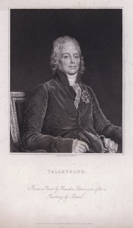 Charles Maurice de Talleyrand-Perigord, Fransız politikacı ve diplomat (gravür) by Francois Pascal Simon (after) Gerard