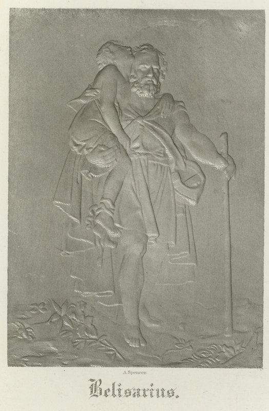 Belisarius genç rehberini taşıyor by Francois Pascal Simon Gerard