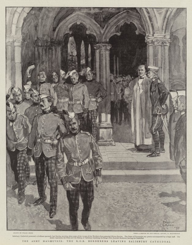Ordu Manevraları, KOS Borderers Salisbury Katedrali