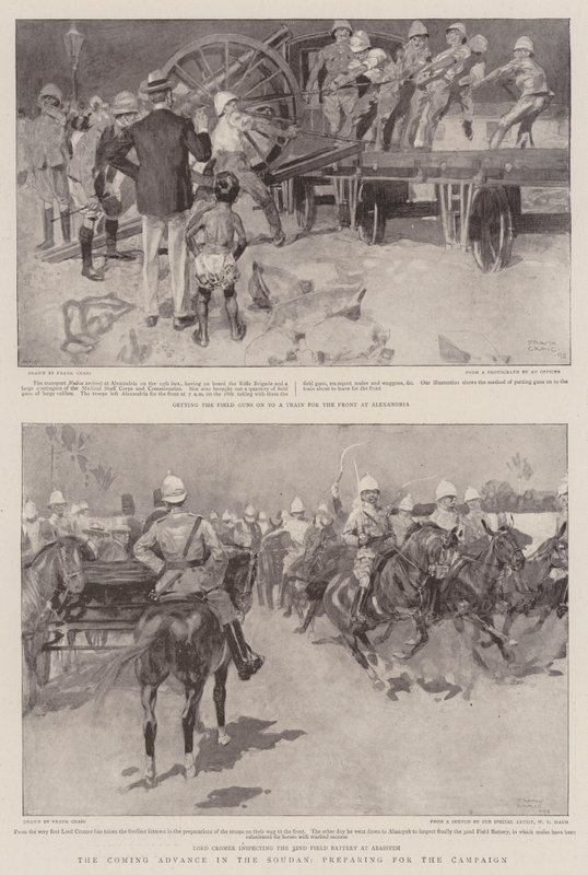 Sudan'da Yaklaşan İlerleme, Sefere Hazırlanıyor by Frank Craig