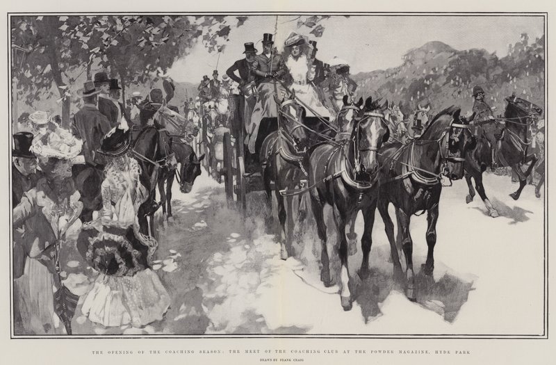 Koçluk Sezonunun Açılışı, Koçluk Kulübünün Buluşması Powder Magazine, Hyde Park by Frank Craig