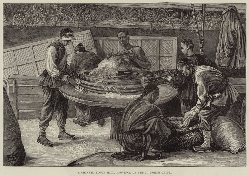 Bir Çin Un Değirmeni, Chi-Li Eyaleti, Kuzey Çin by Frank Dadd