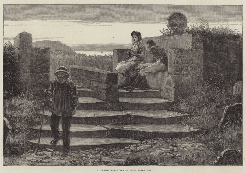 Cornish Kilisesi, St Levan, Land's End by Frank Dadd