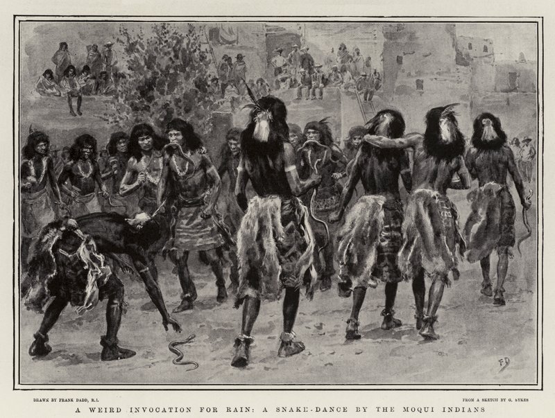 Yağmur için Garip Bir Dua, Moqui Kızılderililerinin Yılan Dansı by Frank Dadd