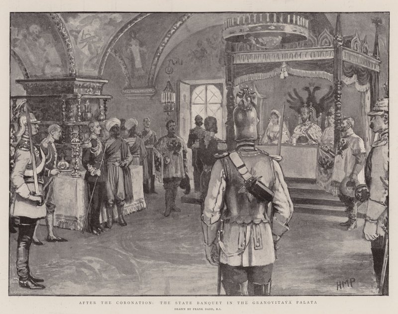Taç giyme töreninden sonra, Granovitaya Palata'da Devlet Ziyafeti by Frank Dadd