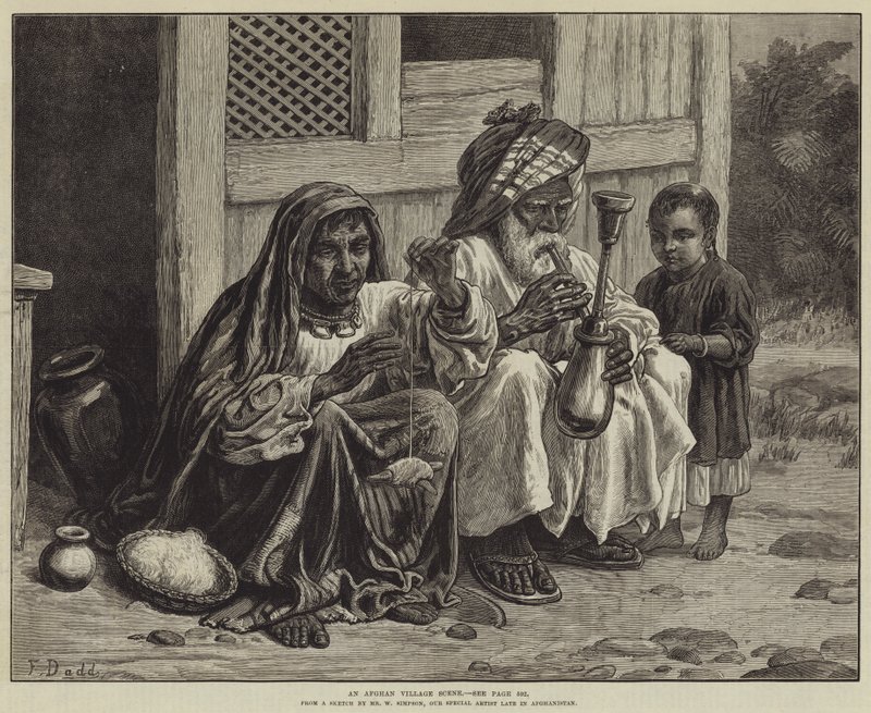 Bir Afgan Köyü Sahnesi by Frank Dadd