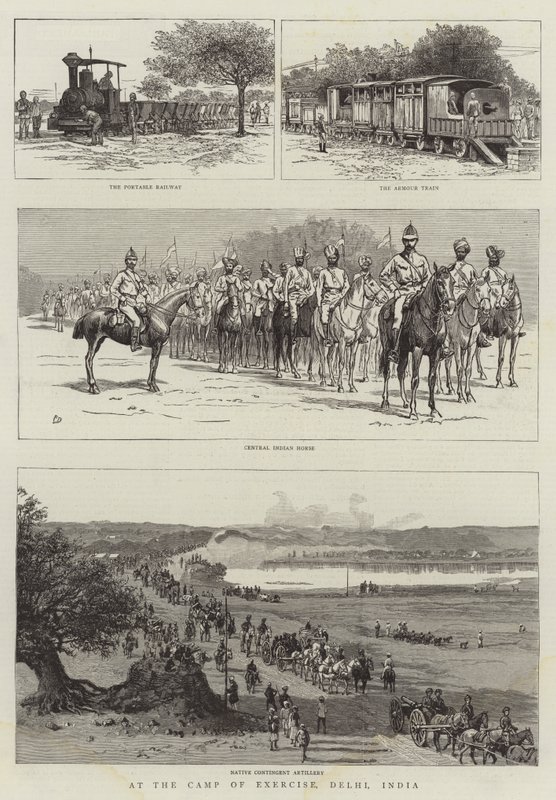 Egzersiz Kampında, Delhi, Hindistan by Frank Dadd