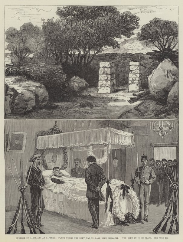 Garibaldi'nin Cenazesi Caprera'da by Frank Dadd