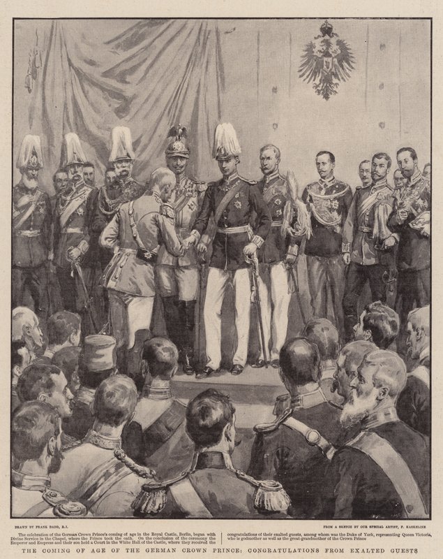 Alman Veliaht Prensi Yaşının Gelişi, Yüce Konuklardan Tebrikler by Frank Dadd
