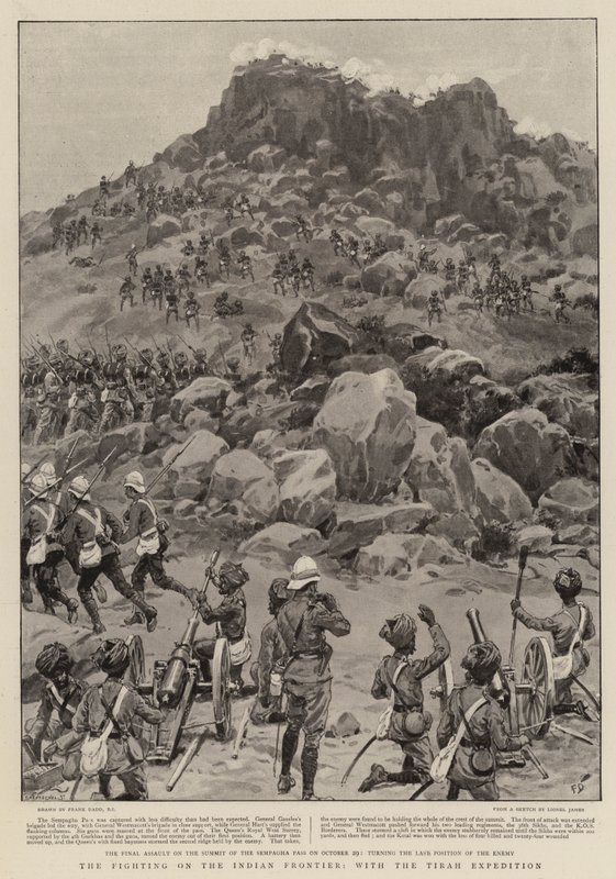 Tirah Seferi ile Hindistan Sınırında Mücadele by Frank Dadd
