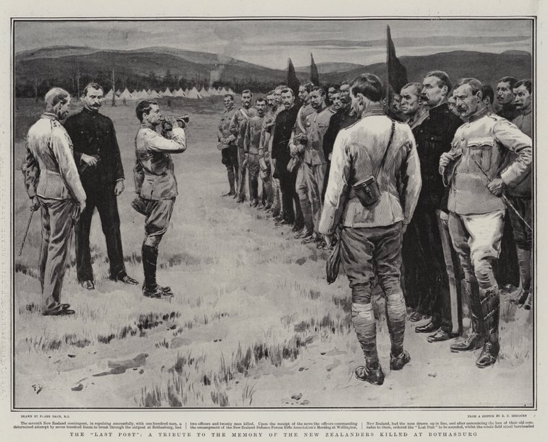The Last Post, Bothasburg'da Öldürülen Yeni Zelandalıların Anısına Bir Övgü by Frank Dadd