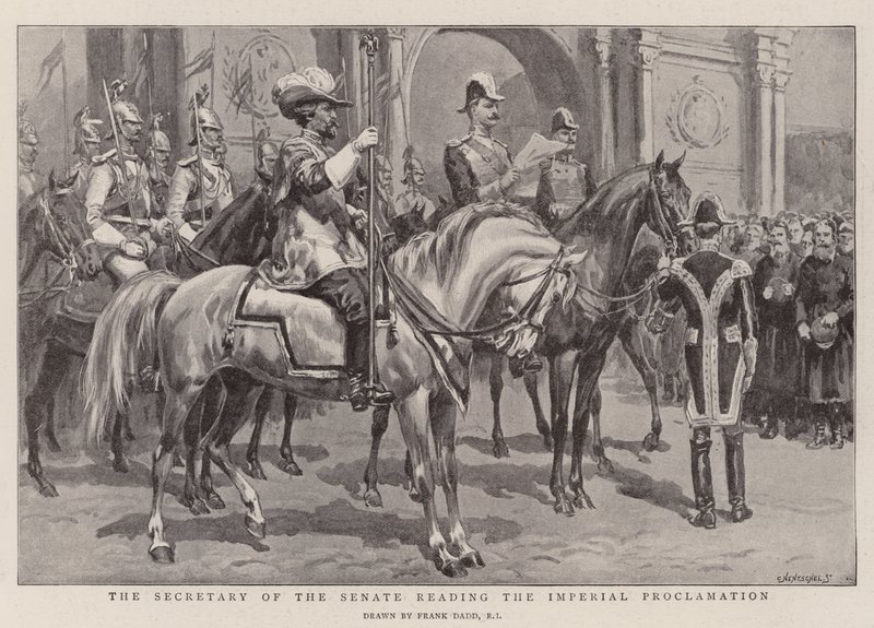 Senato Sekreteri İmparatorluk Bildirisini okuyor by Frank Dadd