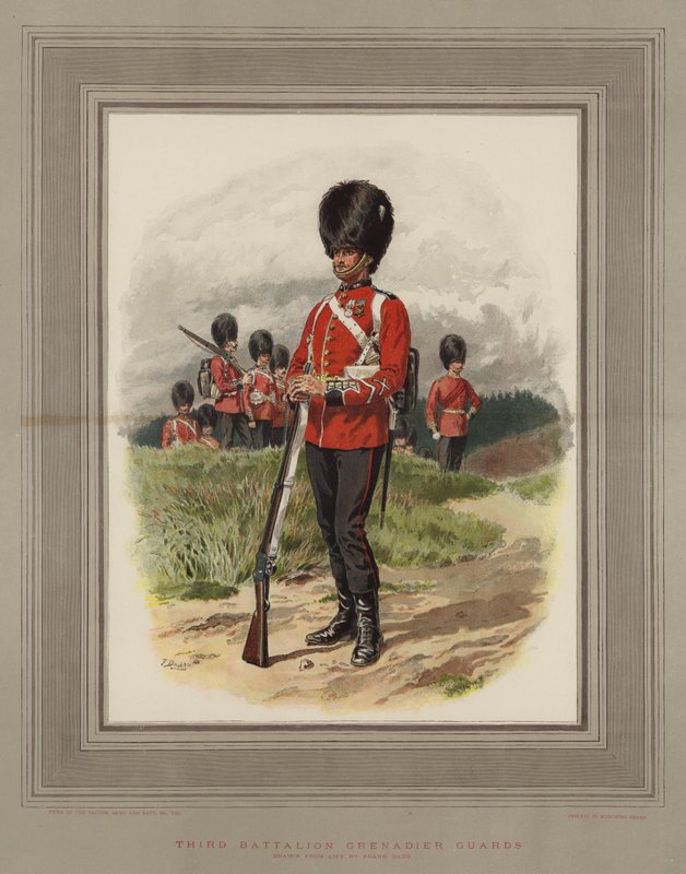 Üçüncü Tabur Koruma Muhafızları (chromolitho) by Frank Dadd