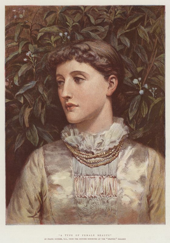 Bir Kadın Güzeli Türü (chromolitho) by Frank Dicksee