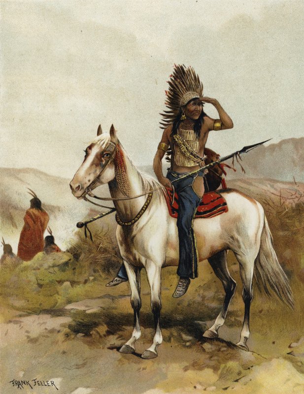 Bir Sioux Kızılderili Şefi by Frank Feller