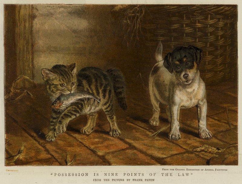 Sahiplik Yasanın Dokuz Maddesidir (chromolitho) by Frank Paton
