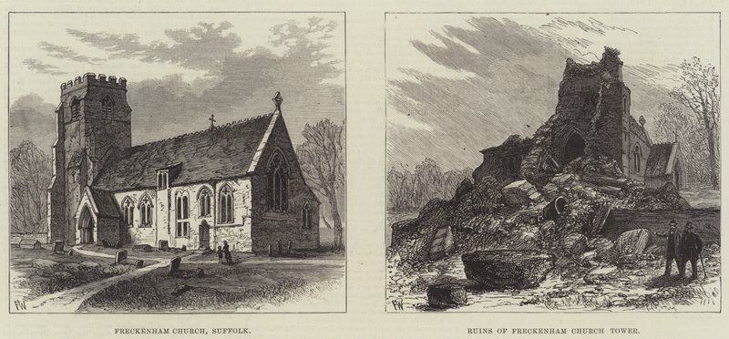 Suffolk'ta Bir Kilise Kulesinin Düşüşü by Frank Watkins