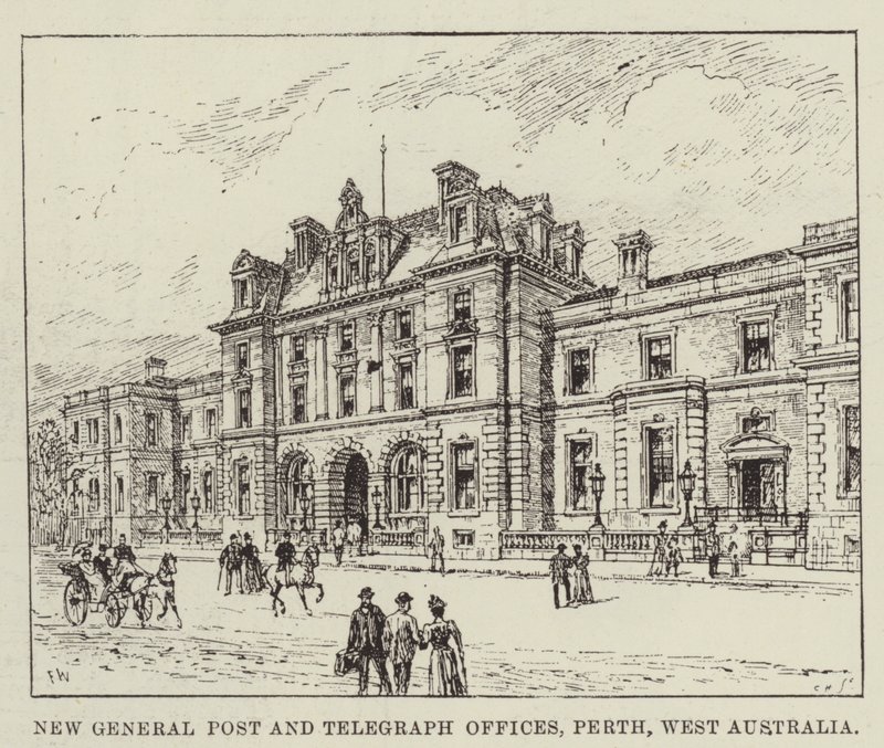 Yeni Genel Posta ve Telgraf Büroları, Perth, Batı Avustralya by Frank Watkins