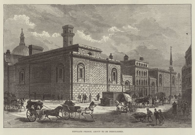 Newgate Hapishanesi yıkılmak üzere by Frank Watkins