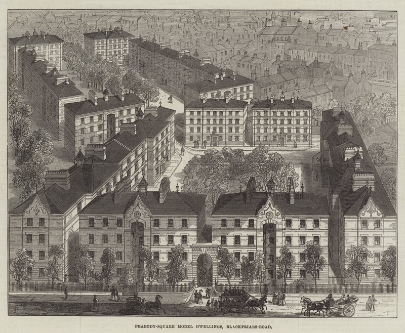 Peabody-Square Model Konutlar, Blackfriars-Road by Frank Watkins