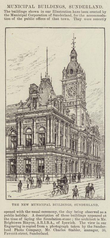 Yeni Belediye Binaları, Sunderland by Frank Watkins