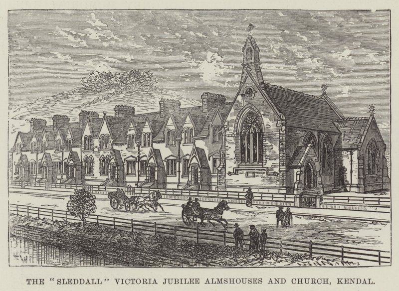 Sleddall Victoria Jubilee İmaret Evleri ve Kilisesi, Kendal by Frank Watkins