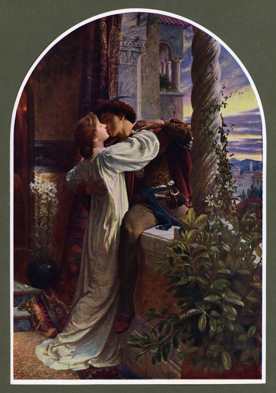 Romeo ve Juliet (renkli taş) by Frank (after) Dicksee