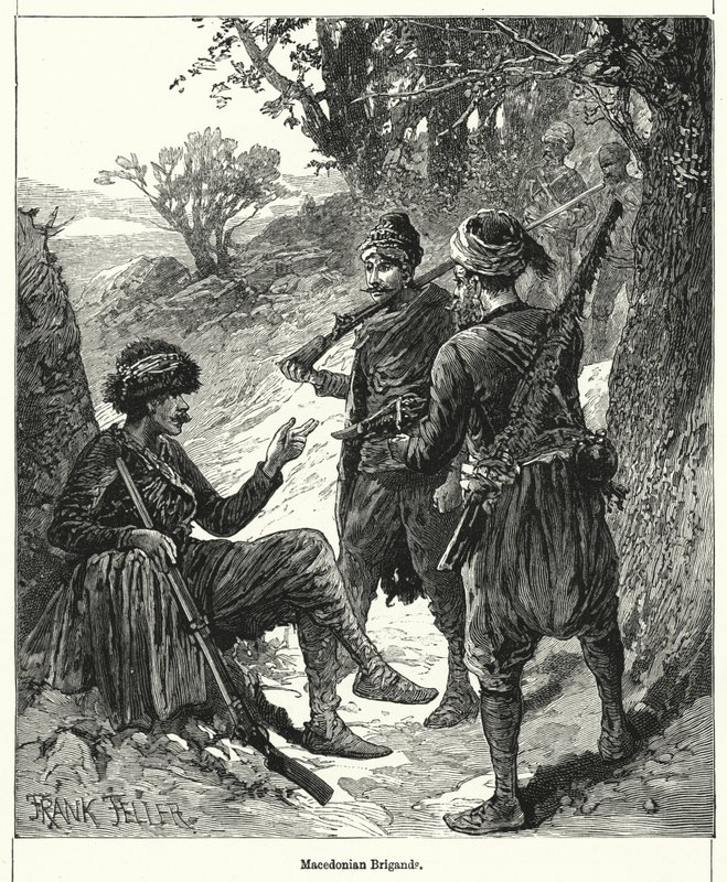 Makedon Eşkıyaları (gravür) by Frank (after) Feller