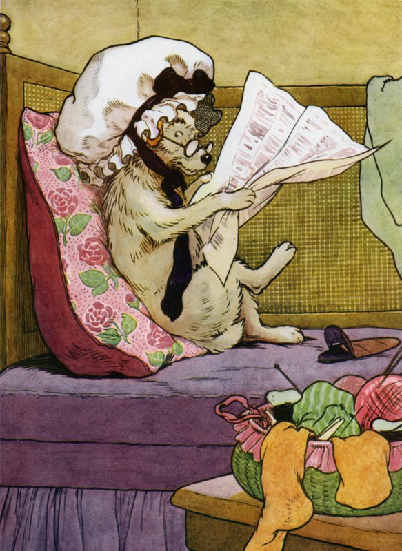 Yaşlı Anne Hubbard için çizim (renkli taş) by Frank Adams