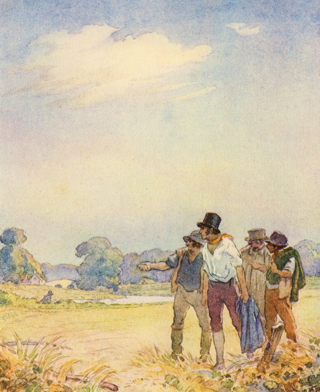 Matthew Arnold tarafından The Scholar-Gipsy için illüstrasyon (renkli taş) by Frank Adams
