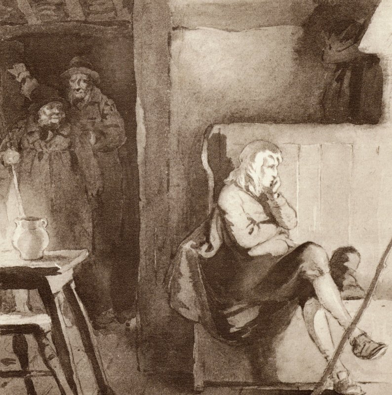 Matthew Arnold tarafından The Scholar-Gipsy için illüstrasyon (renkli taş) by Frank Adams