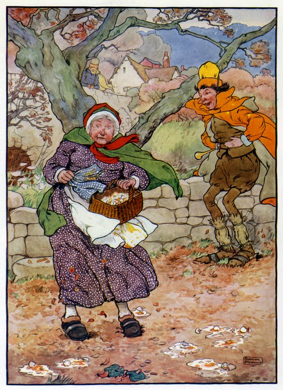 Piper'ın Oğlu Tom'un Hikayesi için İllüstrasyon (renkli taş) by Frank Adams