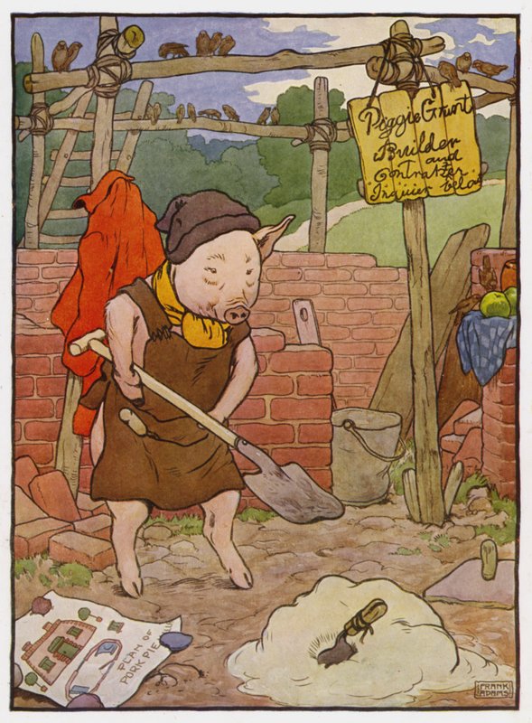 Üç Küçük Domuz için İllüstrasyon by Frank Adams