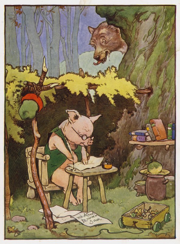 Üç Küçük Domuz için İllüstrasyon by Frank Adams