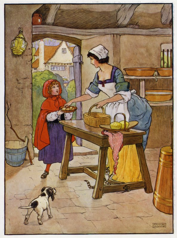 Kırmızı Başlıklı Kız (renkli taş) by Frank Adams