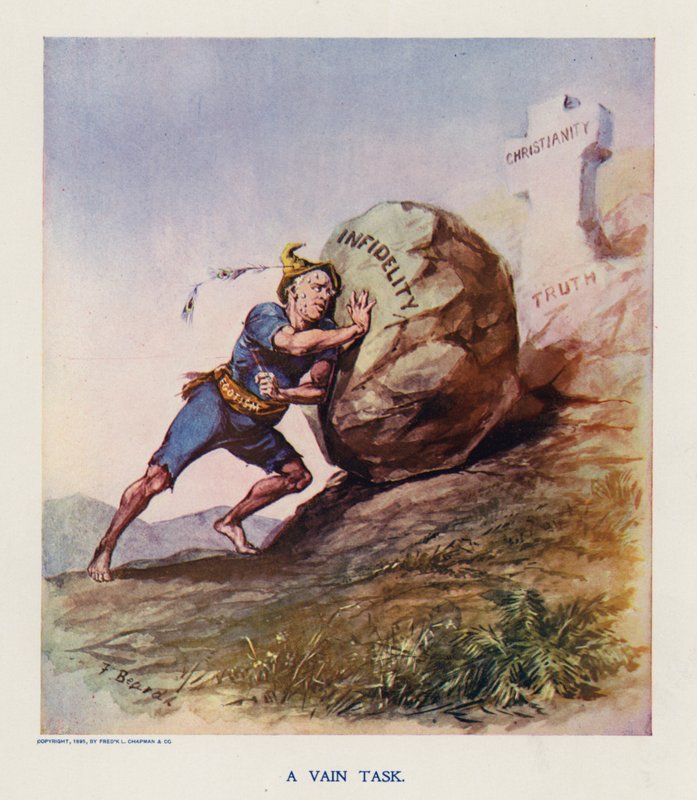 A Vain Task (renkli taş baskı) by Frank Beard