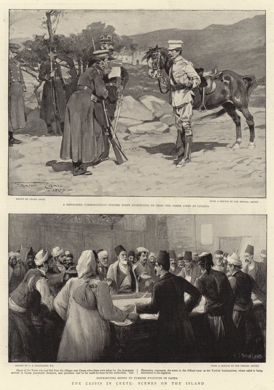 Girit Krizi, Adadan sahneler by Frank Craig