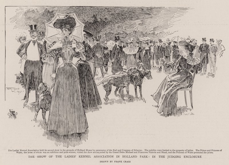 Bayanlar Kulübesi Derneği'nin Holland Park'taki Jüri Odasındaki Gösterisi by Frank Craig