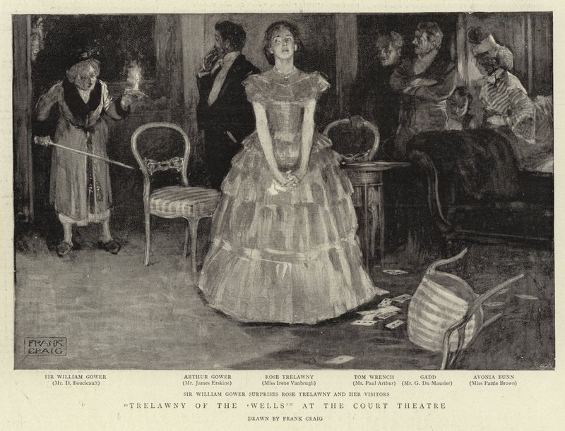 Court Theatre'daki 'Wells'in Trelawyn'i by Frank Craig