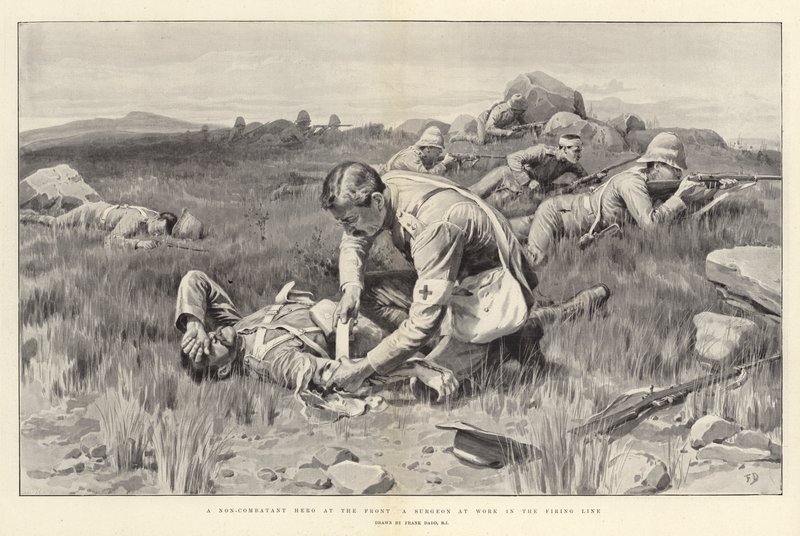 Cephede Savaşmayan Bir Kahraman Ateş Hattında İş Başında Bir Cerrah by Frank Dadd