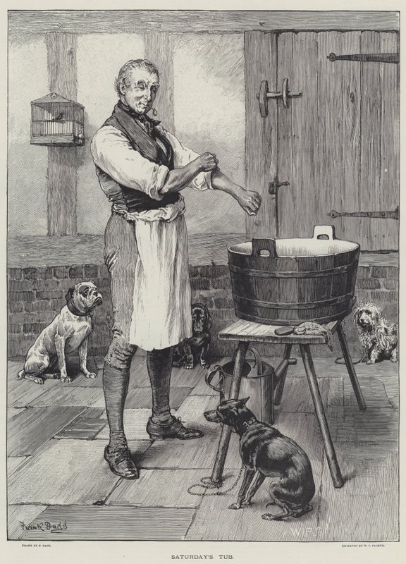 cumartesi küveti gravürü by Frank Dadd
